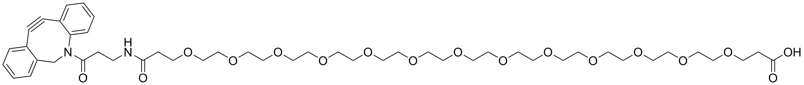 DBCO-NH-PEG12-acid structure