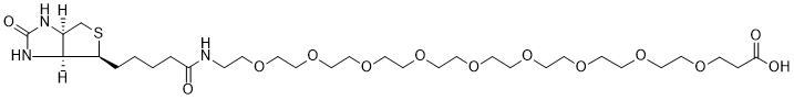 Biotin-PEG9-acid structure