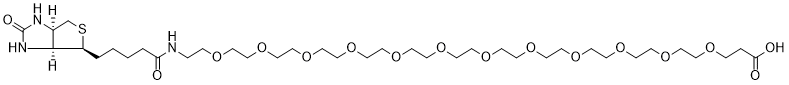Biotin-PEG12-acid structure