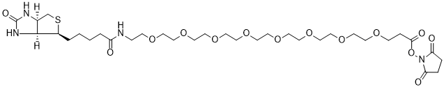 Biotin-PEG8-NHS Ester structure