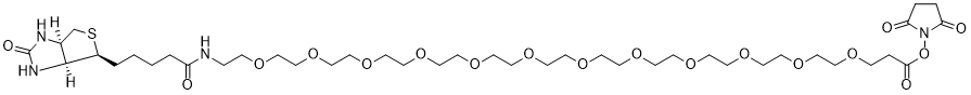 Biotin-PEG12-NHS Ester structure