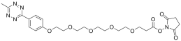 Methyltetrazine-PEG4-NHS ester structure