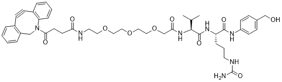 DBCO-PEG4-acetic-Val-Cit-PAB structure