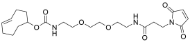 TCO-PEG2-amido maleimide structure