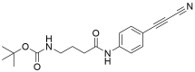 tert-butyl 3-(4-(2-cyanoethynyl)phenylcarbamoyl)propylcarbamate structure