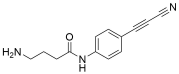 4-amino-N-(4-(2-cyanoethynyl)phenyl)butanamide structure